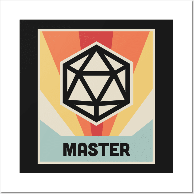 MASTER | Vintage D20 Roleplaying Game Poster Wall Art by MeatMan